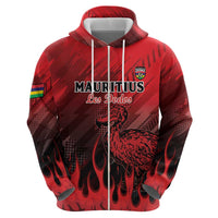 Personalised Mauritius Football Hoodie Allez Les Dodos Grunge Style