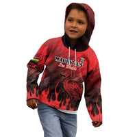 Personalised Mauritius Football Kid Hoodie Allez Les Dodos Grunge Style