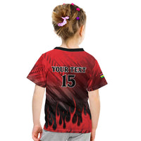 Personalised Mauritius Football Kid T Shirt Allez Les Dodos Grunge Style