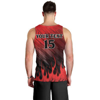 Personalised Mauritius Football Men Tank Top Allez Les Dodos Grunge Style