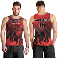 Personalised Mauritius Football Men Tank Top Allez Les Dodos Grunge Style