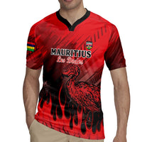 Personalised Mauritius Football Rugby Jersey Allez Les Dodos Grunge Style