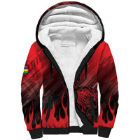 Personalised Mauritius Football Sherpa Hoodie Allez Les Dodos Grunge Style