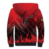 Personalised Mauritius Football Sherpa Hoodie Allez Les Dodos Grunge Style