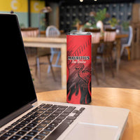 Personalised Mauritius Football Skinny Tumbler Allez Les Dodos Grunge Style