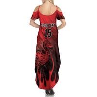 Personalised Mauritius Football Summer Maxi Dress Allez Les Dodos Grunge Style
