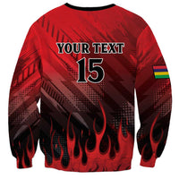 Personalised Mauritius Football Sweatshirt Allez Les Dodos Grunge Style