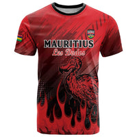 Personalised Mauritius Football T Shirt Allez Les Dodos Grunge Style