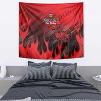 Personalised Mauritius Football Tapestry Allez Les Dodos Grunge Style