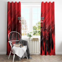Personalised Mauritius Football Window Curtain Allez Les Dodos Grunge Style