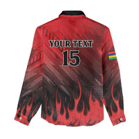Personalised Mauritius Football Women Casual Shirt Allez Les Dodos Grunge Style