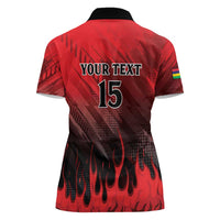 Personalised Mauritius Football Women Polo Shirt Allez Les Dodos Grunge Style