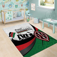 Happy Kenya Madaraka Day Area Rug Maasai Shield - Kenyan Pattern
