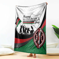 Happy Kenya Madaraka Day Blanket Maasai Shield - Kenyan Pattern