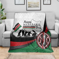 Happy Kenya Madaraka Day Blanket Maasai Shield - Kenyan Pattern