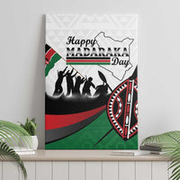 Happy Kenya Madaraka Day Canvas Wall Art Maasai Shield - Kenyan Pattern