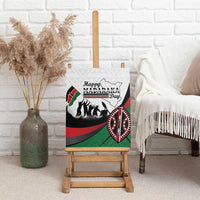 Happy Kenya Madaraka Day Canvas Wall Art Maasai Shield - Kenyan Pattern