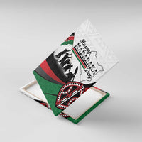 Happy Kenya Madaraka Day Canvas Wall Art Maasai Shield - Kenyan Pattern