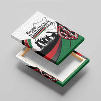Happy Kenya Madaraka Day Canvas Wall Art Maasai Shield - Kenyan Pattern