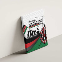 Happy Kenya Madaraka Day Canvas Wall Art Maasai Shield - Kenyan Pattern
