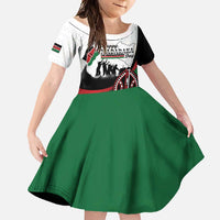 Personalised Happy Kenya Madaraka Day Family Matching Tank Maxi Dress and Hawaiian Shirt Maasai Shield - Kenyan Pattern