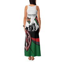 Personalised Happy Kenya Madaraka Day Family Matching Tank Maxi Dress and Hawaiian Shirt Maasai Shield - Kenyan Pattern