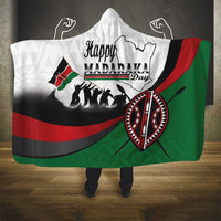 Happy Kenya Madaraka Day Hooded Blanket Maasai Shield - Kenyan Pattern