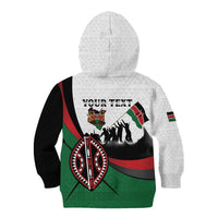 Personalised Happy Kenya Madaraka Day Kid Hoodie Maasai Shield - Kenyan Pattern