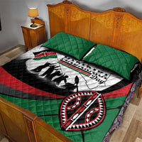 Happy Kenya Madaraka Day Quilt Bed Set Maasai Shield - Kenyan Pattern