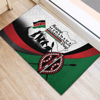 Happy Kenya Madaraka Day Rubber Doormat Maasai Shield - Kenyan Pattern