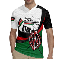 Personalised Happy Kenya Madaraka Day Rugby Jersey Maasai Shield - Kenyan Pattern