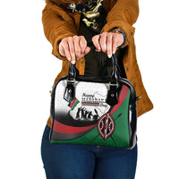 Happy Kenya Madaraka Day Shoulder Handbag Maasai Shield - Kenyan Pattern