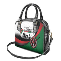 Happy Kenya Madaraka Day Shoulder Handbag Maasai Shield - Kenyan Pattern