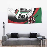Happy Kenya Madaraka Day Tapestry Maasai Shield - Kenyan Pattern