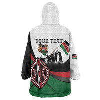 Personalised Happy Kenya Madaraka Day Wearable Blanket Hoodie Maasai Shield - Kenyan Pattern