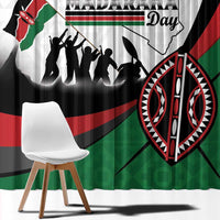 Happy Kenya Madaraka Day Window Curtain Maasai Shield - Kenyan Pattern