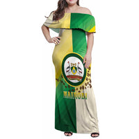 Personalised Nairobi Kenya Family Matching Off Shoulder Maxi Dress and Hawaiian Shirt The Green City under the Sun