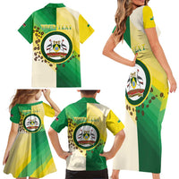 Personalised Nairobi Kenya Family Matching Short Sleeve Bodycon Dress and Hawaiian Shirt The Green City under the Sun