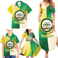 Personalised Nairobi Kenya Family Matching Summer Maxi Dress and Hawaiian Shirt The Green City under the Sun