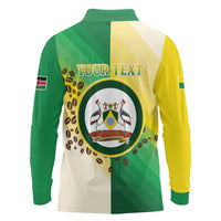 Personalised Nairobi Kenya Long Sleeve Polo Shirt The Green City under the Sun