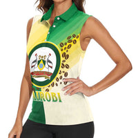 Personalised Nairobi Kenya Women Sleeveless Polo Shirt The Green City under the Sun