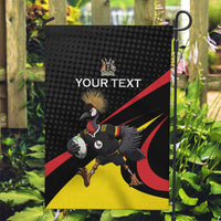 Uganda Rugby Custom Garden Flag Black Crowned Crane Mascot - Sporty Style