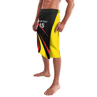 Uganda Rugby Custom Lavalava Black Crowned Crane Mascot - Sporty Style