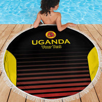 Uganda Rugby Custom Beach Blanket Go Cranes