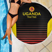 Uganda Rugby Custom Beach Blanket Go Cranes