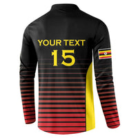 Uganda Rugby Custom Button Sweatshirt Go Cranes