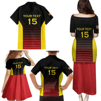 Uganda Rugby Custom Family Matching Puletasi and Hawaiian Shirt Go Cranes