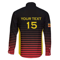 Uganda Rugby Custom Family Matching Puletasi and Hawaiian Shirt Go Cranes