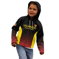Uganda Rugby Custom Kid Hoodie Go Cranes