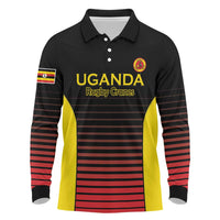 Uganda Rugby Custom Long Sleeve Polo Shirt Go Cranes